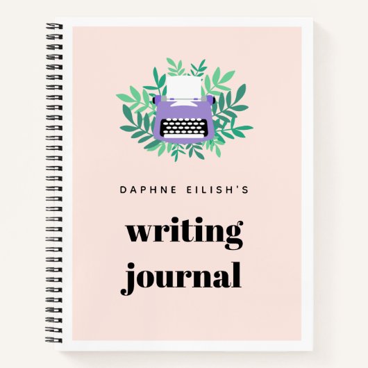 Lila Schreibschrift Grünschrift Notizblock (Vorderseite)