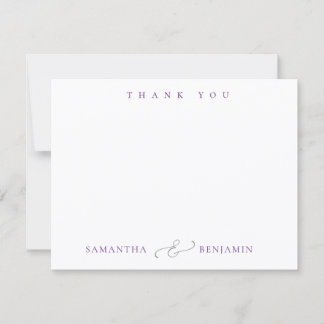 Lila-Schrift-Et-Zeichen-Paar-Dankeskarte Mitteilungskarte