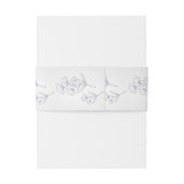 Lila Schrift Line Art Bauchbinde Einladungsbanderole (Rückseitenbeispiel)