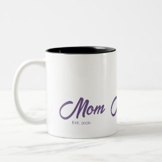 Lila Schrift Mama Gegründet Zweifarbige Tasse