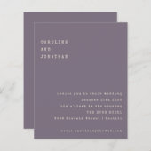 Lila Schriftart für Schreibmaschinenheiraten (Vorne/Hinten)