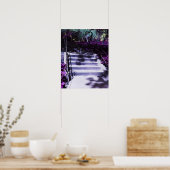 Lila Schritte durch die Violetten Blumen Poster (Küche)