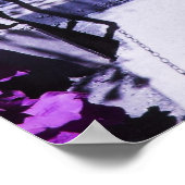 Lila Schritte durch die Violetten Blumen Poster (Ecke)