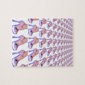 Lila Schuhpumpen für hohe Ferse Puzzle (Horizontal)