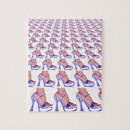 Lila Schuhpumpen für hohe Ferse Puzzle (Vertikal)