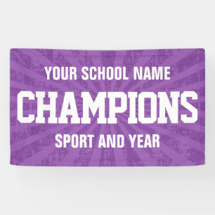 Lila Schulsportteammeister Banner