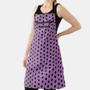Lila Schürze für Schwarze Punkt Halloween-Farben