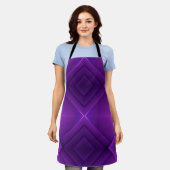 Lila Schürze mit geometrischem Rautenmuster (Getragen)
