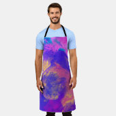 Lila Schürze mit schlankem Mehrfach-Druck (Getragen)