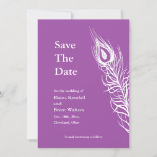 Lila Schütteln Sie Ihre Schwanz Feathers Save the  Date