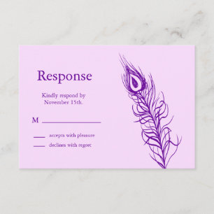 Lila Schütteln Sie Ihren Schwanz Feathers UAWG RSVP Karte