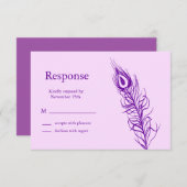 Lila Schütteln Sie Ihren Schwanz Feathers UAWG RSVP Karte (Vorne/Hinten)