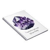 Lila Schutz des Kristalls Notizblock (Rechte Seite)