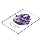 Lila Schutz des Kristalls Notizblock (Linke Seite)