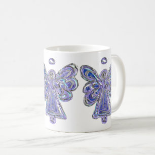 Lila Schutzengel Kunst Individuelle Kaffeetasse Be