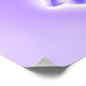 Lila Schutzengel mit Funkelnd Flügeln Poster (Ecke)