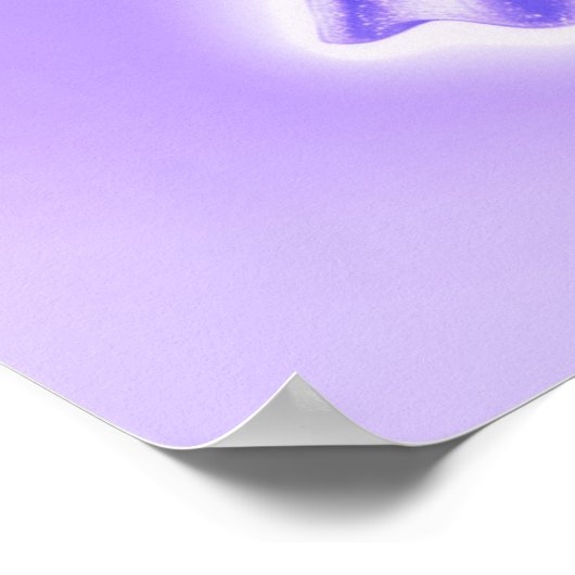 Lila Schutzengel mit Funkelnd Flügeln Poster (Ecke)