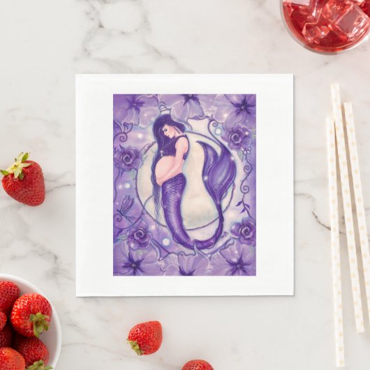 Lila Schwangerschaft Meerjungfrau von Renee Serviette (Beispiel)