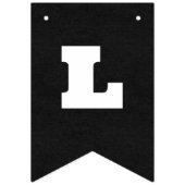 Lila / Schwarz Benutzerdefiniertes Party oder Arbe Wimpelkette (Erste Fahne)