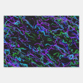 Lila, schwarz, blau und grün geschenkpapier set (Vorderseite 2)