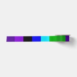 Lila, schwarz, blau und grün satinband