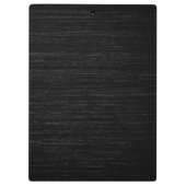 Lila Schwarz-Bürstenmetall-Glitzer-Monogramm Klemmbrett (Rückseite)