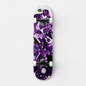 Lila Schwarz Cool Skateboard (Vorderseite)