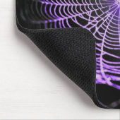 Lila Schwarz-Creepy-Spooky-Spinnennetz Mousepad (Ecke)