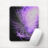 Lila Schwarz-Creepy-Spooky-Spinnennetz Mousepad (Mit Mouse)