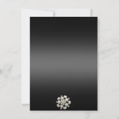 Lila/schwarz Damask & Pearl Sweet16 Einladung (Rückseite)