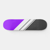 Lila schwarz-gelbe Diagonalstreifen Skateboard (Horizontal)