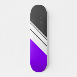 Lila schwarz-gelbe Diagonalstreifen Skateboard