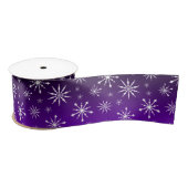 Lila/schwarz-glänzend Snowflake Satin Ribbon Satinband (Spule)