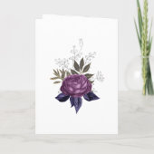 Lila Schwarz-Gold-Gothic-Hochzeit Programm (Rückseite)