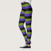 Lila Schwarz-Grün-Hexenkrapfen Halloween Leggings (Links)