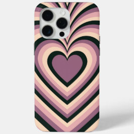 Lila Schwarz Hypnotic Herz Liebe Muster Case-Mate iPhone Hülle