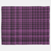 Lila Schwarz Karo Karomuster Fleecedecke (Vorderseite (Horizontal))