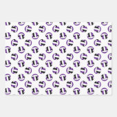 lila schwarz koordinierende Farbkombination Volley Geschenkpapier Set (Vorderseite 3)