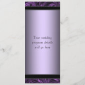 Lila Schwarz-Marmor-Hochzeitsprogramme Programm (Rückseite)