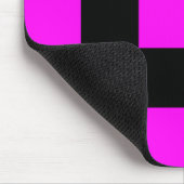 Lila Schwarz-Schachtel-Karo-Muster Mousepad (Ecke)