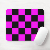 Lila Schwarz-Schachtel-Karo-Muster Mousepad (Mit Mouse)
