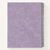 Lila schwarz sitzendes Kaninchenprofil Notizblock (Rückseite)