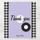 Lila, schwarz und weiß in den 50er Jahren Weinetikett (Einzelnes Label)