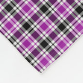 Lila, schwarz und weiß Kariert Fleecedecke (Ecke)