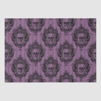 Lila-Schwarz-Viktorianisch-Skulptur-Muster Hallowe Seidenpapier