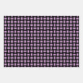 Lila Schwarz-Weave-Muster Geschenkpapier Set (Vorderseite 2)