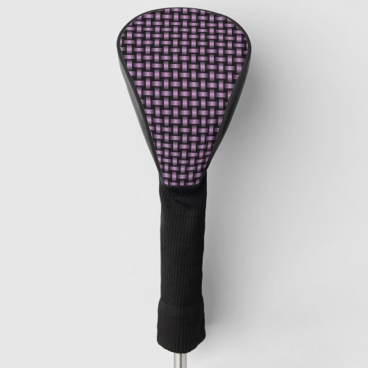 Lila Schwarz-Weave-Muster Golf Headcover (Vorderseite)