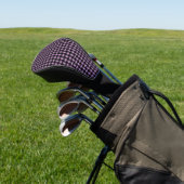Lila Schwarz-Weave-Muster Golf Headcover (In SItu)