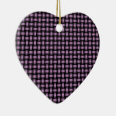 Lila Schwarz-Weave-Muster Keramik Ornament (Rechts)
