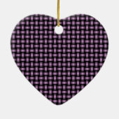 Lila Schwarz-Weave-Muster Keramik Ornament (Hinten)